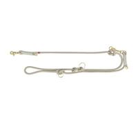 TRIXIE V-Leine 1985219 Soft Rope Laisse réglable en Corde tissée pour Petits Chiens de Taille XS à S 2 m/6 mm Gris Clair Longueur réglable en 3 Positions