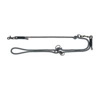 TRIXIE V-Leine Soft Rope 1985301 Laisse réglable en Corde tissée pour Grands Chiens 2 m / 6 mm Noir/Gris Taille L XL 2 m / 6 mm