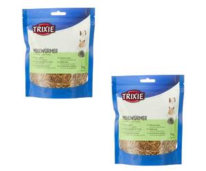 Trixie vers de Farine | Pack Double | 2 x 70 g | Complément Alimentaire pour Petits rongeurs | Convient également aux Oiseaux Insectivores et aux Reptiles | Séché en Douceur et Riche en protéines