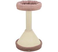 TRIXIE Viviana 44476 Arbre à chat rond 80 cm vieux rose - Arbre à chat à plusieurs étages avec de nombreuses possibilités de griffer et de jeux, ainsi que des lieux de retraite - Confortable et stable