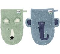 Trixie Washcloths 2-Pack Mr. Polar Bear - Mrs. Elephant