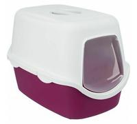 Trixie Wc Vico Couvert Avec Porte, Sans Filtre 56 X 40 X 40 Cm, Bordeaux / Blanc,, Toilettes