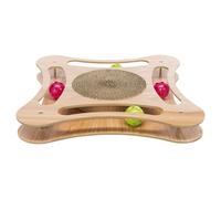 Griffoir en Carton avec Jouet en Bois pour Chat - 35×4×35cm - Trixie
