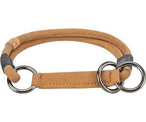 TRIXIE Zug-Stopp BE Nordic 17101 Collier pour Chien en Cuir Confortable pour Chiens de très Petite et Petite Taille avec contrôle de Traction - Robuste et élégant - Marron