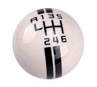 Trixly Boule de pommeau de levier de pour vitesse manuel, 6 pour vitesses, pour Ford, pour Mustang, pour Shelby GT 500, pour Cobra MT, accessoires de voiture blancs