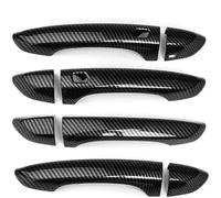 Trixly Poignée de porte extérieure gauche en fibre carbone noir brillant pour Kia pour Stinger 2018-2022