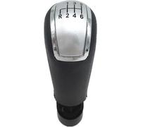 Trixly pour Skoda pour Octavia A5 A6 pommeau de Levier de pour Vitesse de Voiture Stylo poignée Soufflet Housse de Protection 2004-2012(6 Speed Silver Knob)