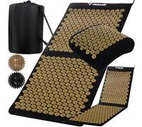 TRIZAND 23375 Tapis d'acupression avec balles Spiky Tapis de massage pour le dos, la nuque et les pieds Relaxation Soulagement des douleurs et des troubles du sommeil