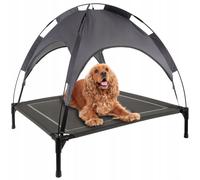 Purlov 25428 Lit d'extérieur pour chien avec toit XXL - Lit pour chien d'extérieur avec protection UV, tapis imperméable et sac de transport - Idéal pour le jardin, le balcon, le camping et la plage