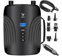 Trizand Sup Pompe électrique 12 V, 110 W - 20 PSI / 1,38 bar Pompe à air avec écran LCD - Accessoires Sup avec 6 embouts Compact, Mobile - Gonflage et aspiration d'air pour SUP, kayak et bateau