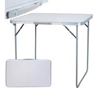 TRIZAND Table pliante pour balcon, cuisine, marché, camping, petite taille, pliable, charge maximale : 20 kg, table multifonctionnelle, 80 x 60 cm, blanche 23500