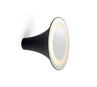 Trizo 21 Sirens Applique Murale Noir et Verre Blanc Mat et Miroir Petit