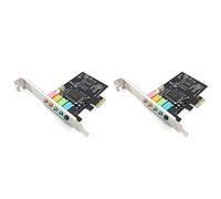 Trjgtas 2X Carte Son Interne 5.1 Convient pour avec Support à Bas, Carte Son PCI-E Stéréo 3D, CMI8738 32/64 Bits PCI
