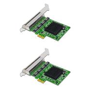 Trjgtas 2X Cartes Réseau Adaptateur Réseau/Ethernet/LAN Carte Réseau PCI-E Carte Réseau Realtek RJ45 Internet Ethernet Gigabit 4 Ports