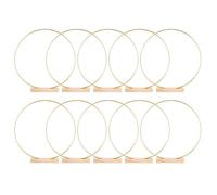 Trjgtas Lot de 10 couronnes florales en métal de 25,4 cm avec supports de table pour décoration de table de mariage