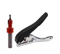Trjgtas Lot de 2 pinces pour outils de menuiserie, perforateurs de cartes, couvercle de vis en papier, perceuse, position réglable de 3,2 mm