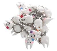 Trjgtas Lot de 20 porte-clés en de dent, White & Silver, Taille unique