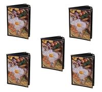 Trjgtas Lot de 5 couvertures transparentes pour menu du restaurant pour format A4 Style de café Bar 8 pages 16 Voir