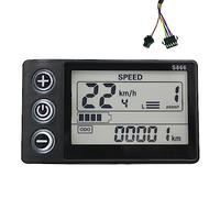 Trjgtas Panneau de contrôle 24 V-60 V S866 Écran LCD de vélo électrique imperméable pour scooter de vélo électrique (prise SM)