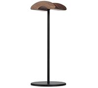 Trjgtas Support de casque en bois de noyer et , support de casque de en noyer naturel avec lourd