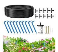 TRJZWA 10M Tuyau Arrosage pour Jardin avce 10 Goutteurs et 10 Tête en T Système d'irrigation, Kit Arrosage Goutte à Goutte pour Intérieur & Exterieur Balcon Jardin Plante