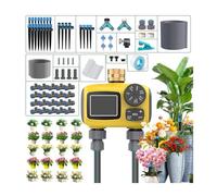 TRJZWA Automatique Programmateur avec Port Double et Goutte à Goutte Accessoires, 2026 Dernières Écran LCD Système D'arrosage Automatique avec 4 Types D'embouts Goutters pour Jardin/Pelouse/Terrasse