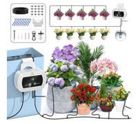 TRJZWA Kit Arrosage Automatique Interieur, USB-C Arrosage Automatique Intérieur avec Minuterie Programmateur et 10M Tuyau D'arrosage Goutte à Goutte, Systeme Irrigation pour Balcons, Plantes en Pot