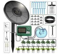 TRJZWA Kit D'irrigation Goutte à Goutte Énergie Solaire,avce 15 Goutteurs pour Vacances Balcon Jardin de Plantes en Pot