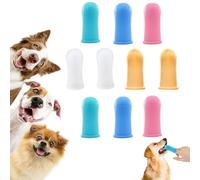 TRKETK 10 Pièces Brosse a Dent Chien Brosse à Dents à Doigt Animaux Brosses à Doigts pour Chien et Chat en Silicone Souple pour le Nettoyage et le Soin des Dents du Chien