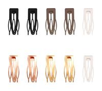 TRKETK 10 Pièces Pinces à Cheveux à Double Griffe Pinces à Cheveux à Pression en Métal Petite Pince Cheveux Femme à Double Poignée pour Fabrication de Cheveux Fournitures de Salon
