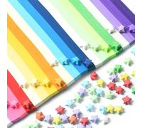 TRKETK 1080 Pièces Papiers Origami Étoiles Colorées Couleur Arc-en-ciel Pliage Bandes de Papier Origami Bandes Papier Étoiles Porte-Bonheur pour Artisanat DIY Décoration