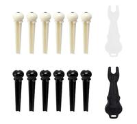 TRKETK 12 Pièces de Chevilles de Chevalet pour Guitares Coustiques 2 Pièce Extracteur de Chevilles de Chevalet Kit D'outils pour les Guitares pour Instrument Accessoires de Remplacement de Cordes