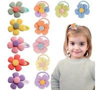 TRKETK 12 Pièces Fleurs Attaches pour Cheveux épingle à Cheveux Accessoires pour Cheveux Filles avec Fleurs Bandeau Élastique pour Cheveux pour Enfants BéBéS Filles Accessoires