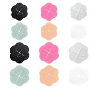 TRKETK 12 Pièces Pinces à Vêtements pour Femmes Pince à Serrer en Silicone pour Vêtements Clips de Serrage Clip de Mode Caché pour Chemisiers Pull Robe Chapeau Pinces à Cardigan