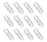 TRKETK 12 Pièces Tirette Fermeture Eclair, Tirettes de Fermeture Éclair en Métal de Rechange Amovibles Universelles pour Fermeture Éclair pour Vêtements Bottes Manteaux Sacs à Dos (Argent)