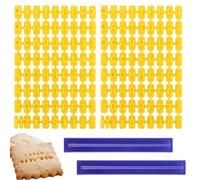 TRKETK 144 Pièce Biscuit Stamp, Moule Cuisson Décoration Alphabet Machine à Gaufrer pour Fondant Emporte Piece Alphabet et Chiffre Emporte-Pièce de Lettres Imprimés pour Gateau, Biscuits Message