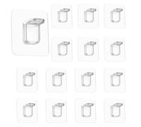 TRKETK 15 Pièces Support D'étagère Auto-Adhésif, L Supports D'étagère en Forme de Sans Perforation Supports de Cintre Adhésifs en Plastique Transparent pour Placard Bibliothèque Armoire Salle de Bain