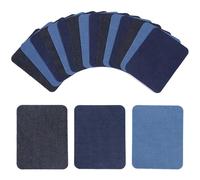 TRKETK 18 Pièces Patchs Jean Thermocollant Denim, Carré Patch Thermocollant 9,5 x 12,5 cm Thermocollants pour Réparation Intérieure Thermocollants de Qualité Supérieure Tissu Kit Patchs de Réparation