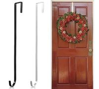TRKETK 2 Pièces Crochet pour Couronne De Porte, Crochet Couronne de Noel Porte 30 cm Crochet de Suspension en Métal Crochet de Porte pour Serviettes, des Manteaux, des Vêtements, Chapeaux, des Sacs