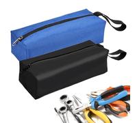 TRKETK 2 Pièces Petits Sacs à Outils en Toile, Multifonctions avec Fermeture Éclair Sacs à Outils Étanches en Toile pour Tournevis, Boulons, Écrous, Pinces (Bleu et Noir)