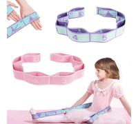 TRKETK 2 Pièces Sangle de Yoga Sangle d'Exercice, Sangle d'Étirement Élastique Multi-Boucles pour Yoga Sangle d'Exercice Élastique Bande de Résistance Flexible pour Pilates, Danse, Gymnastique