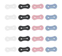 TRKETK 20 Pièces Adaptateurs de Boutons de Manchette Supports Transparentes élastiques Boucles d'extension Invisibles en Silicone pour Poignets de Chemise Accessoires de Costume pour Hommes