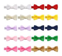 TRKETK 20 Pièces Barrettes Cheveux Ruban Complet Recouvert 5.5 cm Mini Pince Cheveux Grosgrain Ribbon Barrette Anti Glisse Multicolores pour Coiffure les Fins Femmes et Adolescentes
