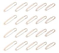 TRKETK 20 Pièces Broche élégante en Fausses Perles pour Femme Épingle de Sûreté Pince Polyvalente Plusieurs Tailles Broche en Perles Decorative pour Mariages Tenues Quotidiennes et Fête