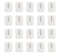 TRKETK 20 Pièces Crochets Autocollants, Crochets Collants en Plastique, Blanc, Montage Mural, Minimaliste, Pour Clé, Serviette, Décoration, Ustensile de Cuisine