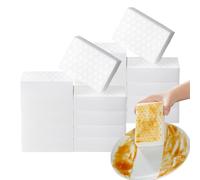 TRKETK 20 Pièces Gomme Éponge Magique, 2 Fois Plus Longue Mousse Éponge de Mélamine Durable Blanc Power Scrub Éponge Anti Rayures Nettoyant Multi Surfaces Éponges à Récurer pour Cuisine Sol Mur