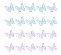TRKETK 20 Pièces Patch de Broderie Couture Papillon Double Patch D'organza Tissu Décorations Patchs Pour le Bricolage les Vêtements les Sacs les Accessoires pour Cheveux Arts et Artisanat