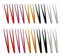 TRKETK 20 Pièces Pinces À Épiler en Plastique Enfants Couleur Pince à épiler Pinces en Antistatiques Sans Poussière pour la Fabrication de Bijoux Travaux de Laboratoire Hobbies DIY Artisanat