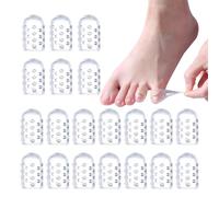 TRKETK 20 Pièces Protège Orteils Protections d'orteils en Silicone Anti Friction Protection Doigt de Pied Respirants pour Les Petits Orteils Cors Ampoules Callosités Ongles Incarnés