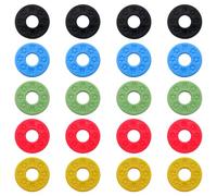 TRKETK 20 Pièces Serrures de Sangle de Guitare, Caoutchouc Serrures de Sangles de Protection Guitare Verrouillage de Sangle de Guitaree Accessoires de Guitare Souples pour Guitare Basse Ukulélé